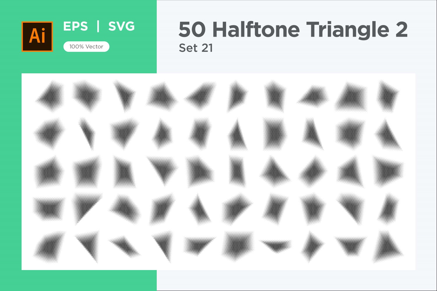 Triangle shape halftone background V2-50-21