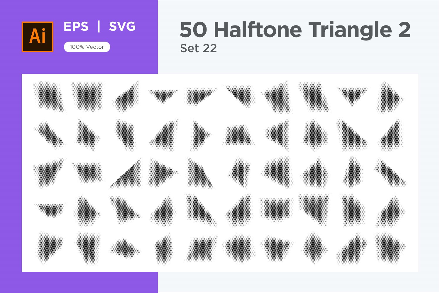 Triangle shape halftone background V2-50-22