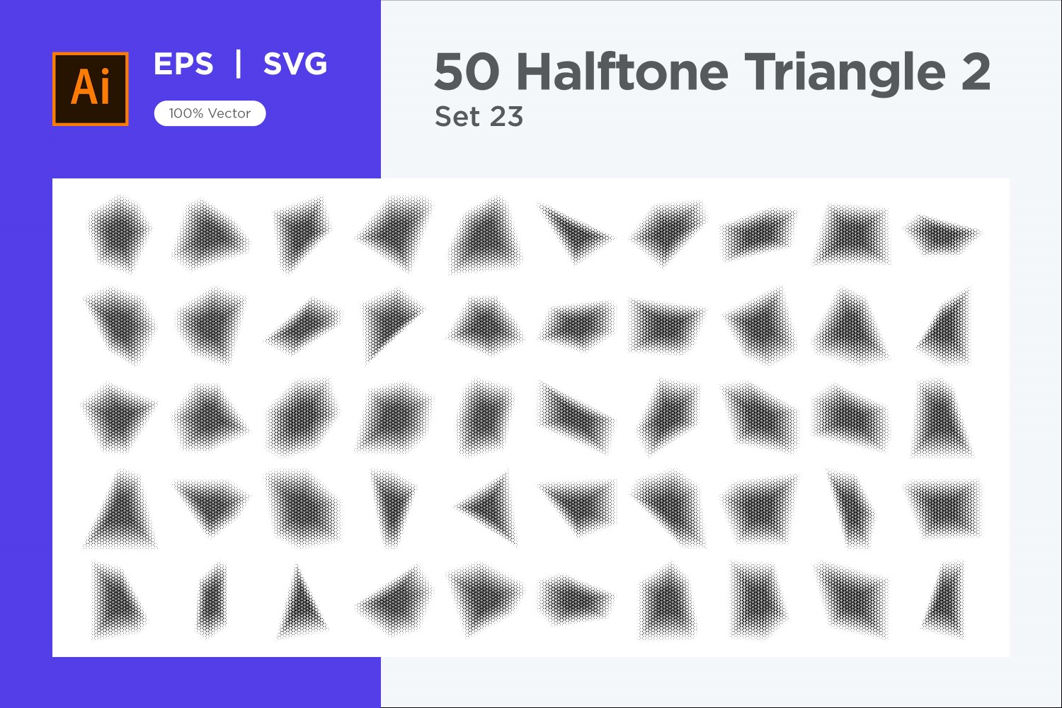 Triangle shape halftone background V2-50-23