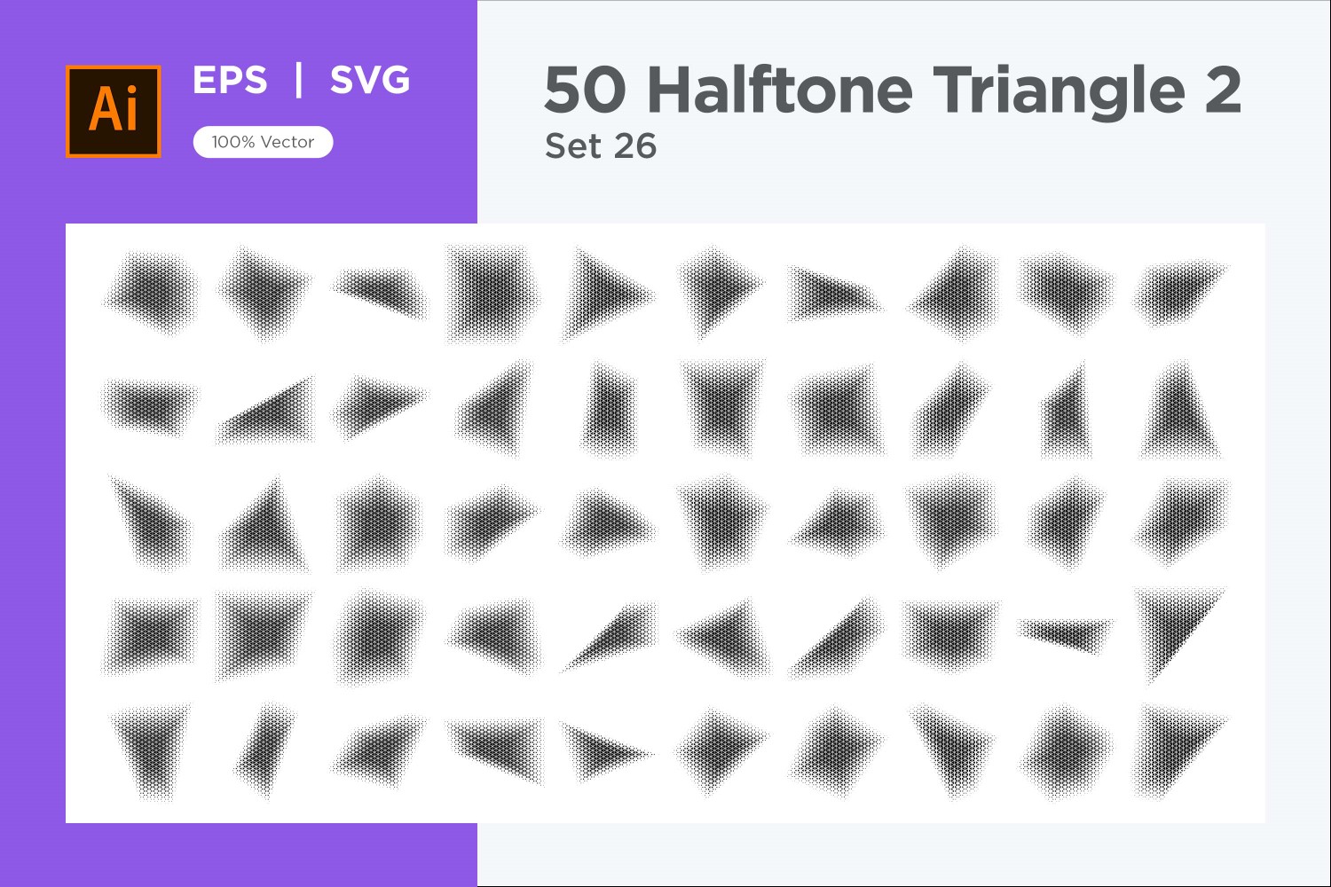 Triangle shape halftone background V2-50-26