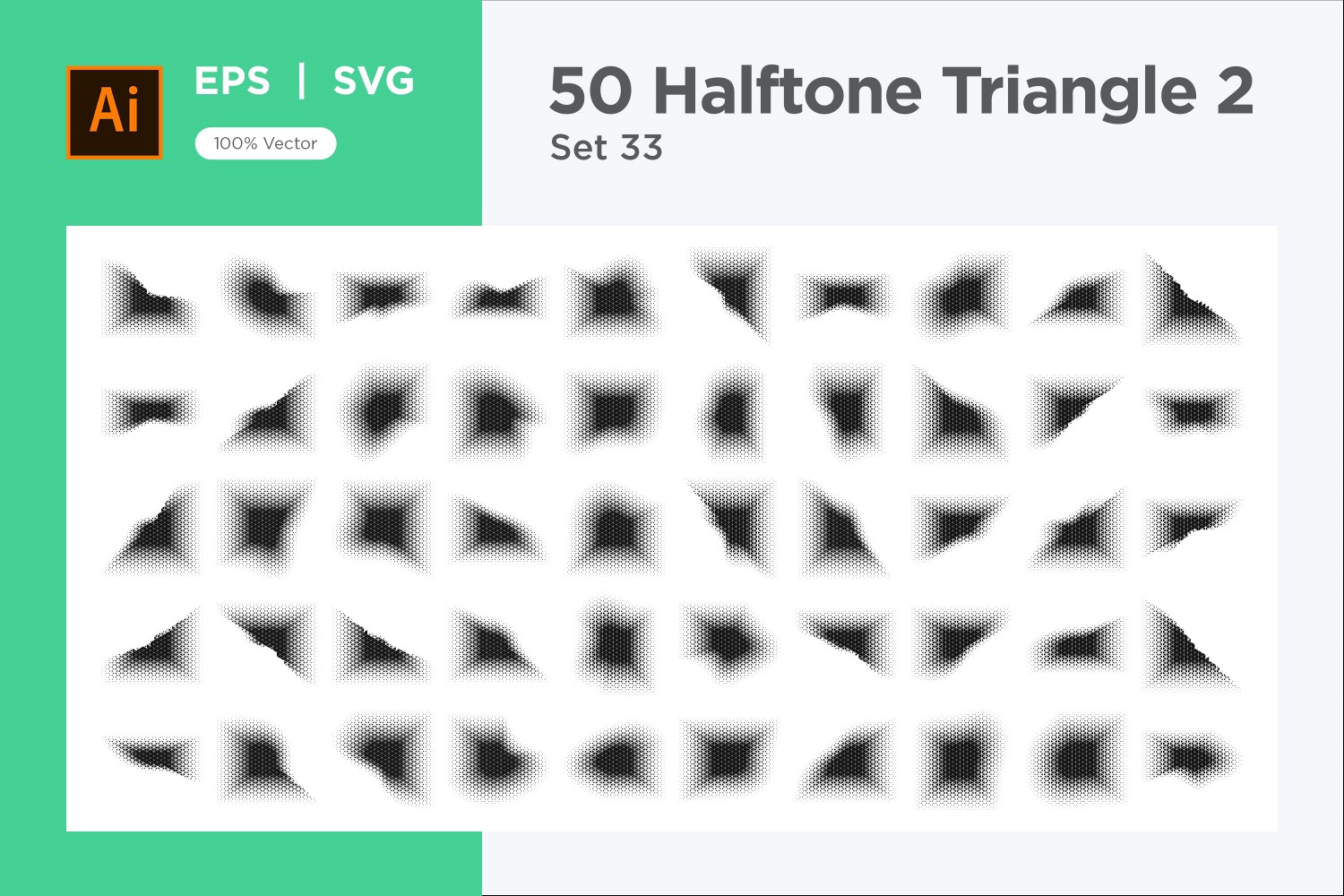 Triangle shape halftone background V2-50-33