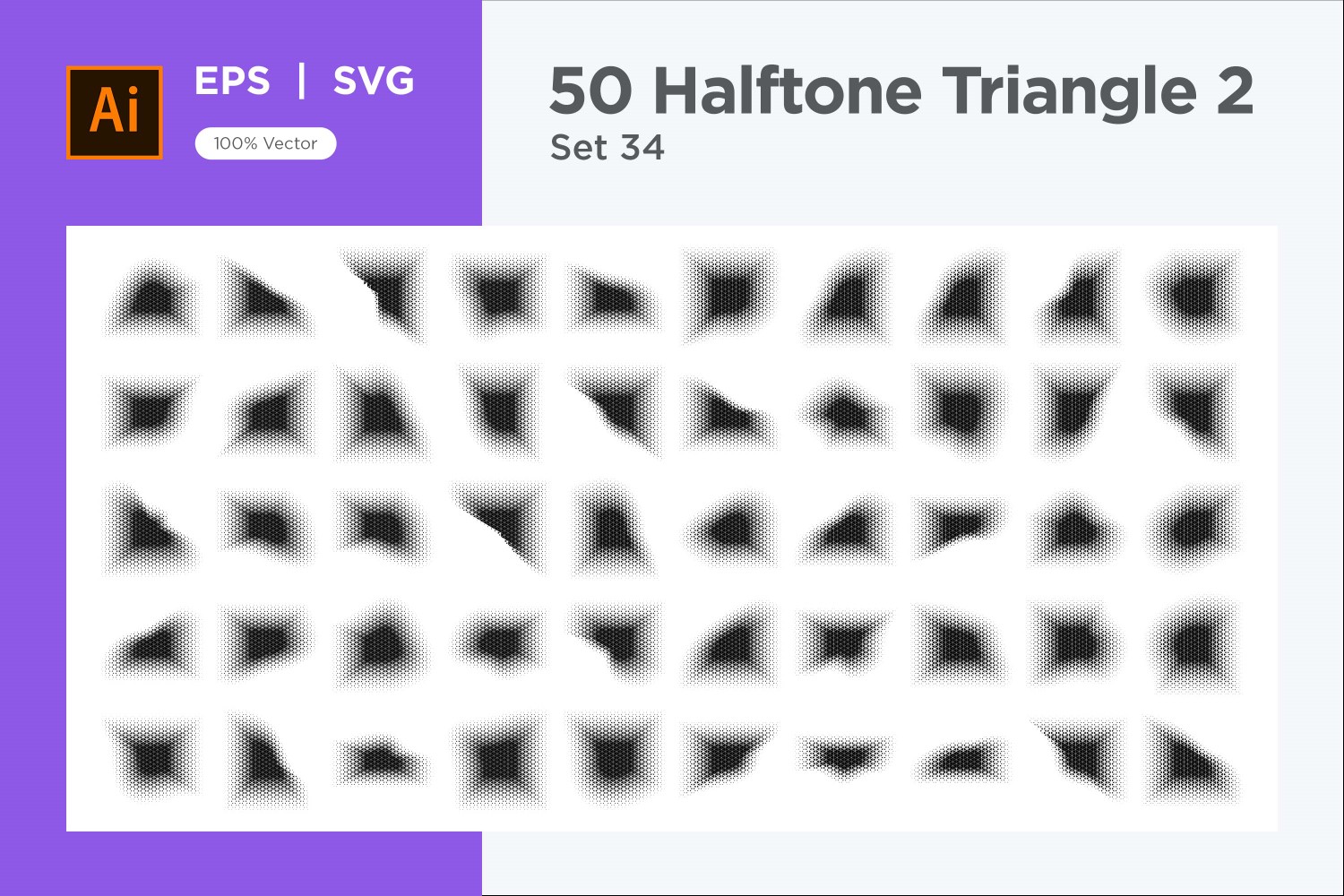 Triangle shape halftone background V2-50-34