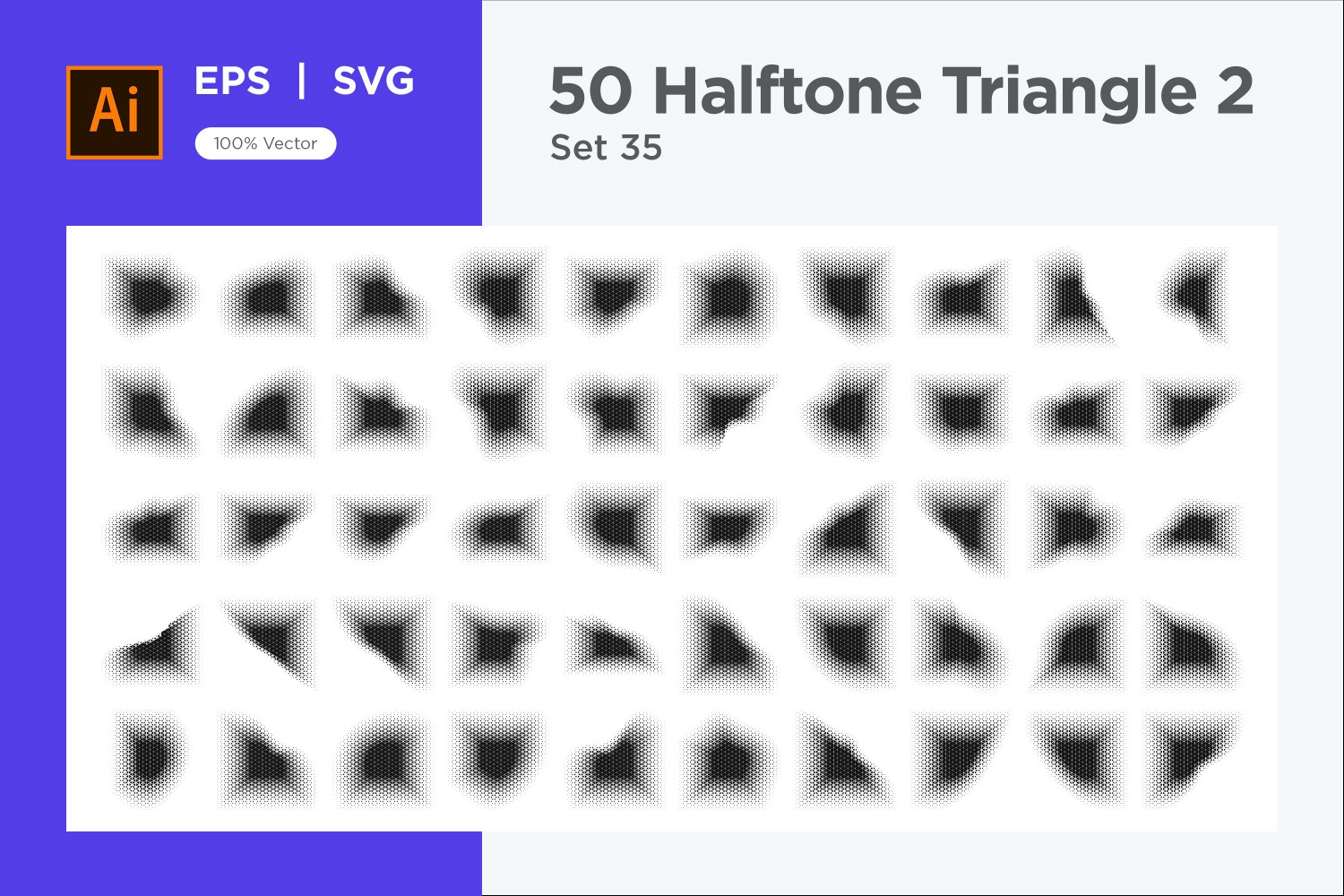 Triangle shape halftone background V2-50-35