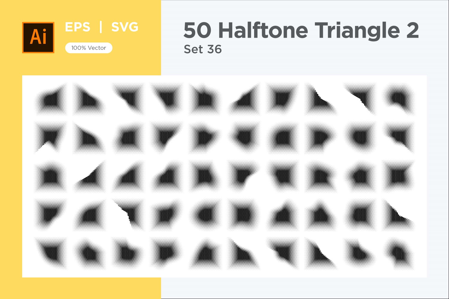 Triangle shape halftone background V2-50-36