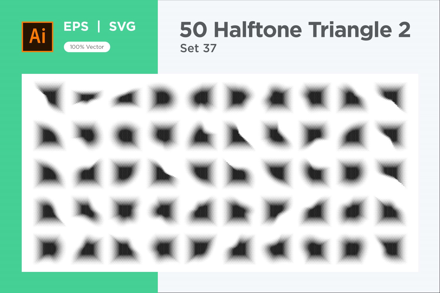 Triangle shape halftone background V2-50-37