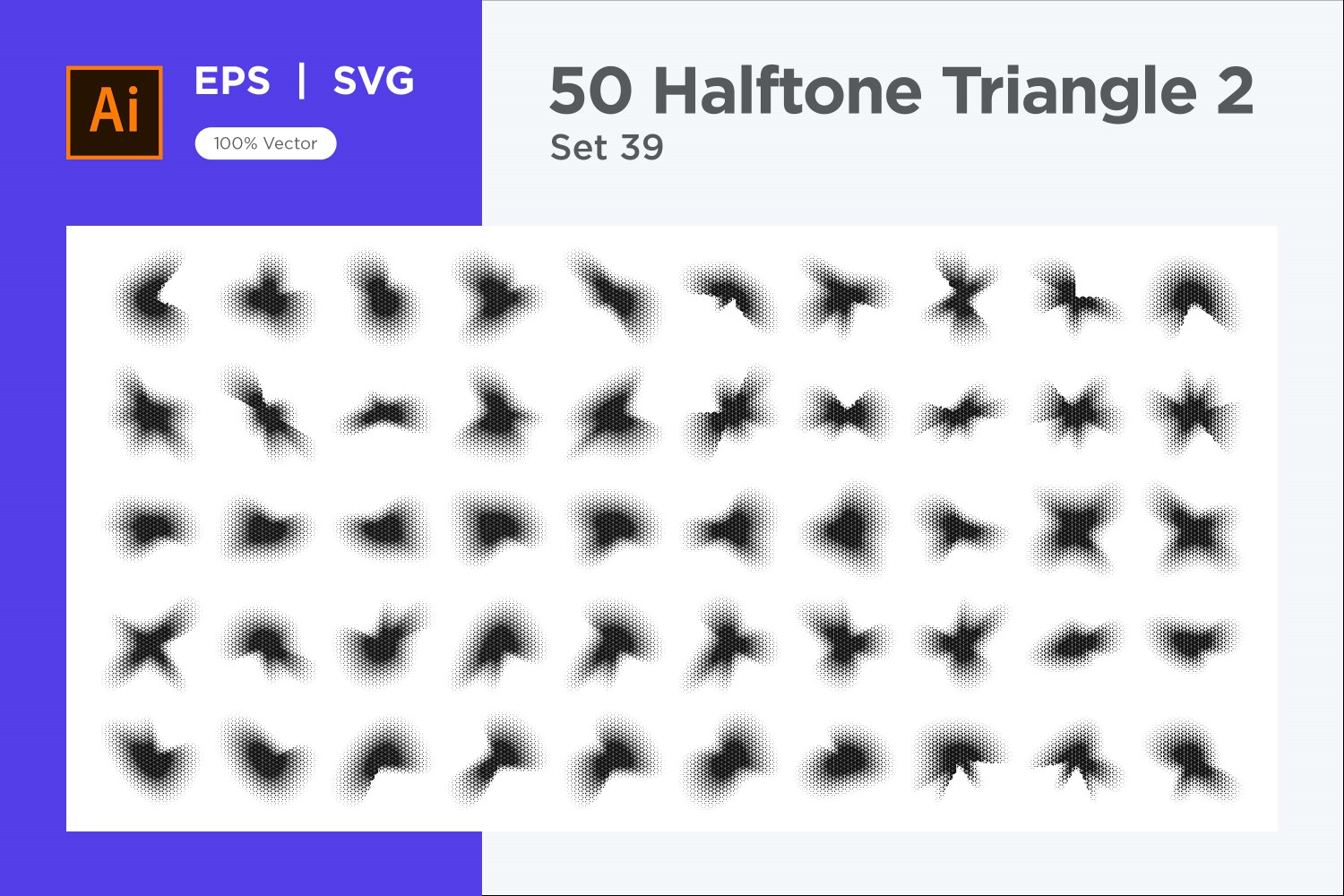 Triangle shape halftone background V2-50-39