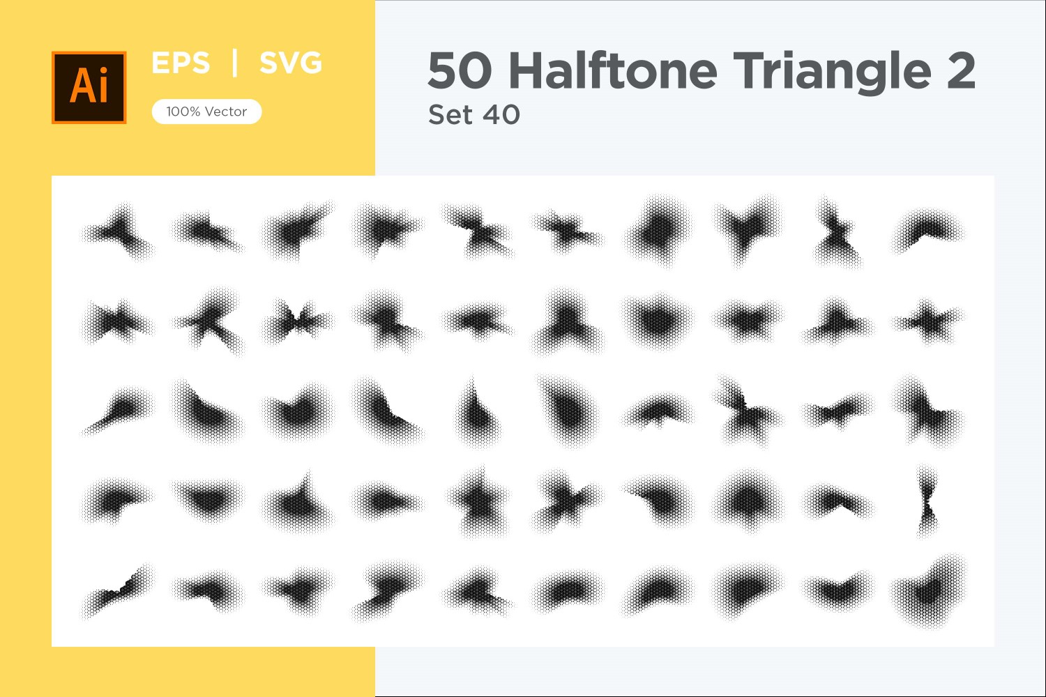 Triangle shape halftone background V2-50-40