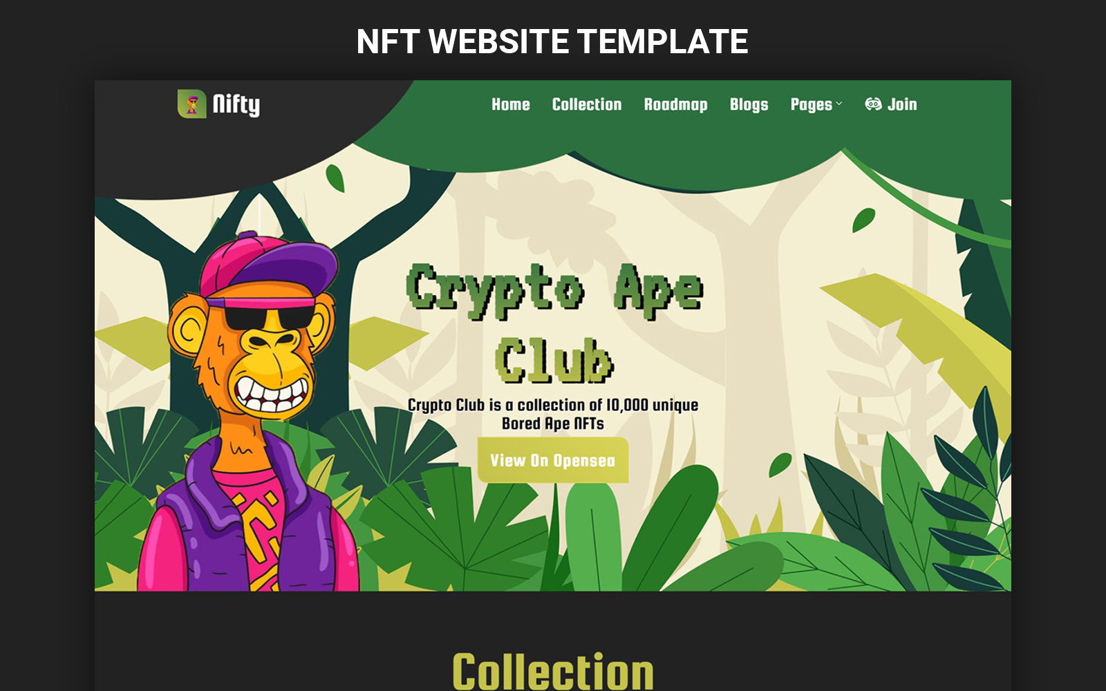 Nifty - Bitcoin Cryptocurrency, Crypto Trading, NFT Website Template