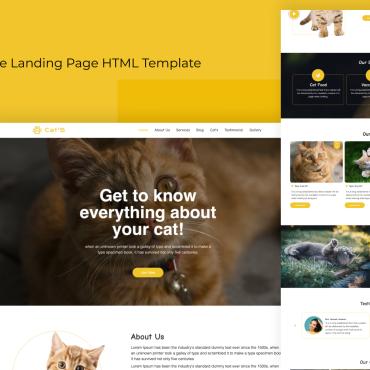 Cats Animal Landing Page Templates 346326