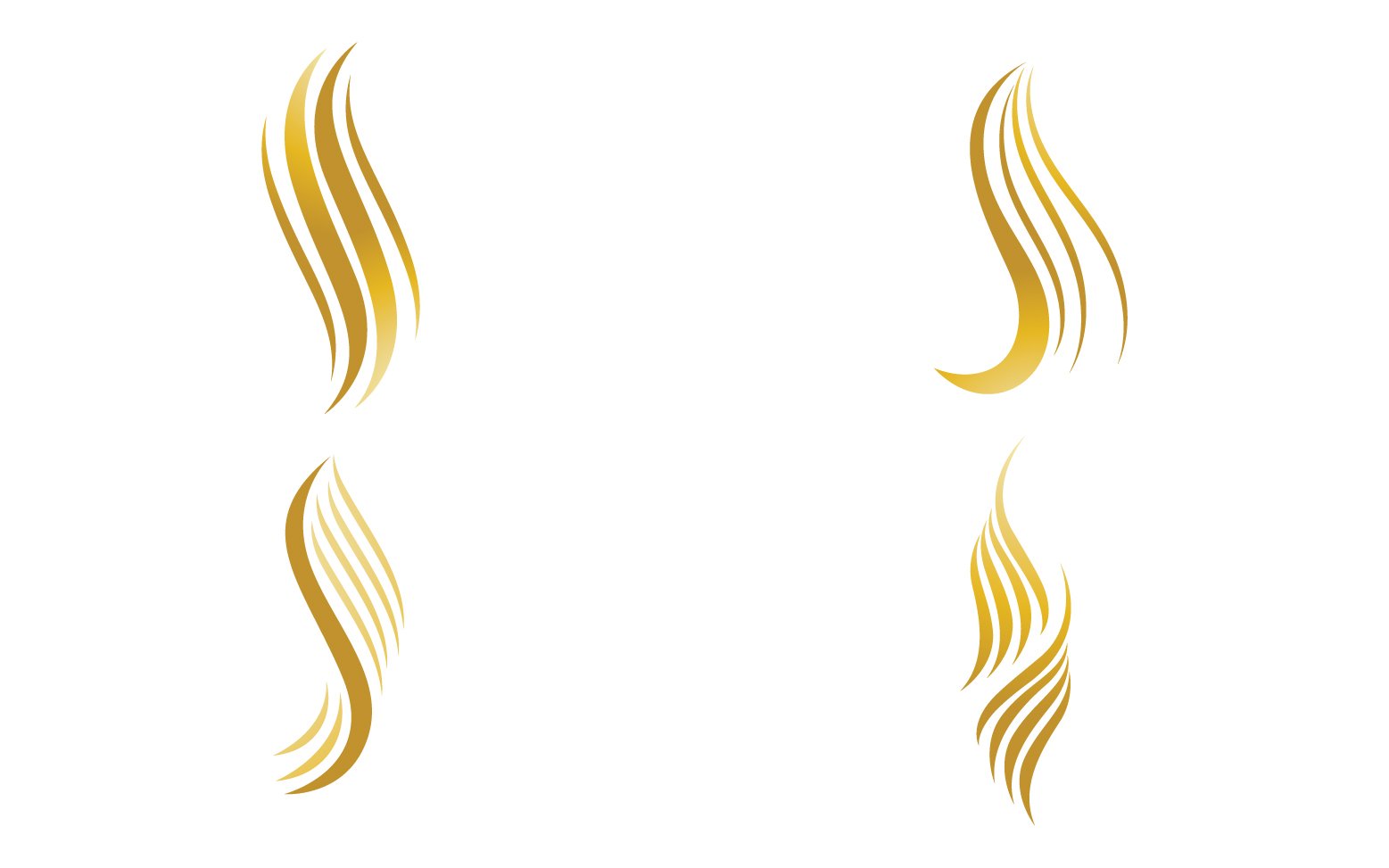 Hair wave style gold logo v9