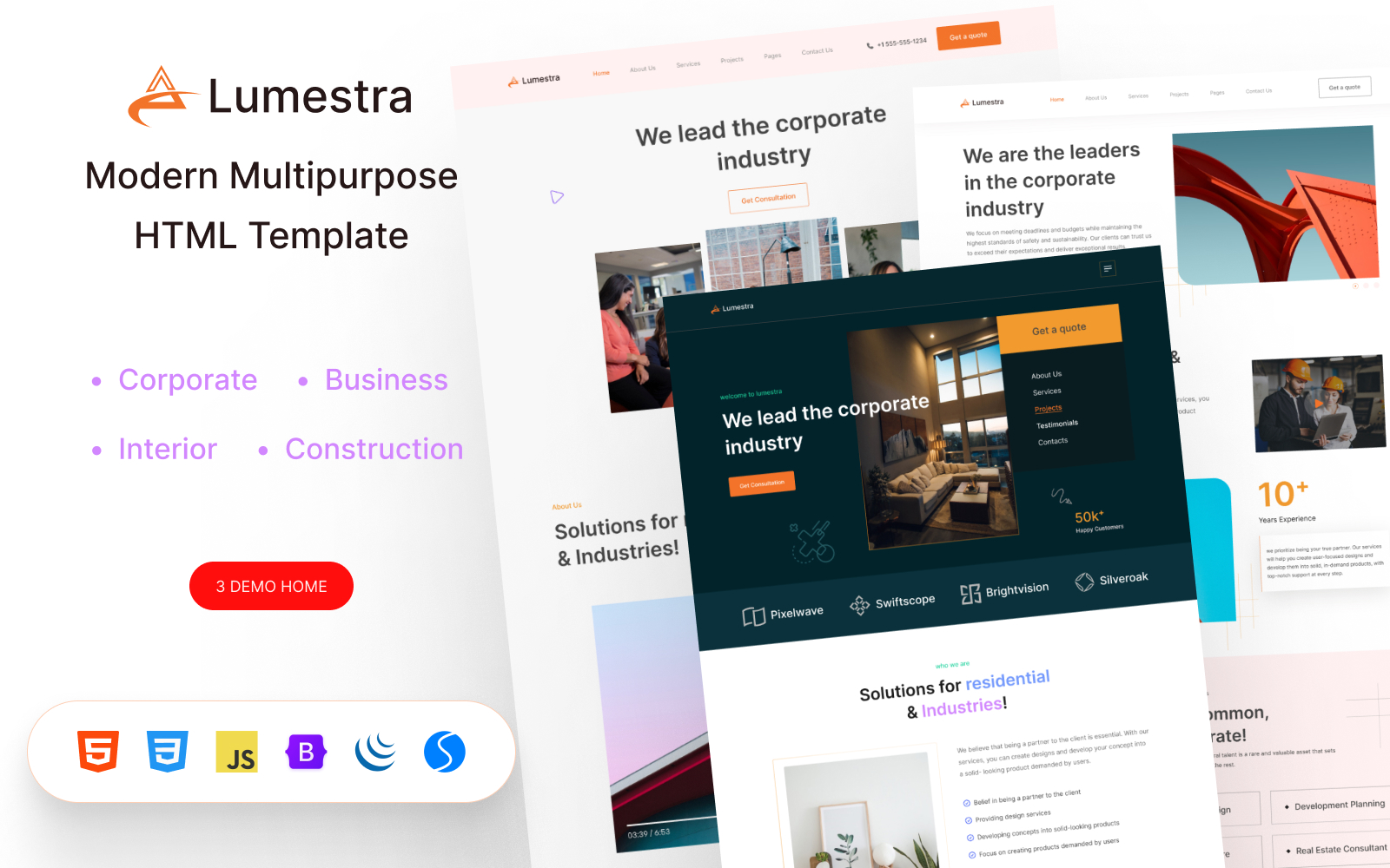 Lumestra HTML construction Template