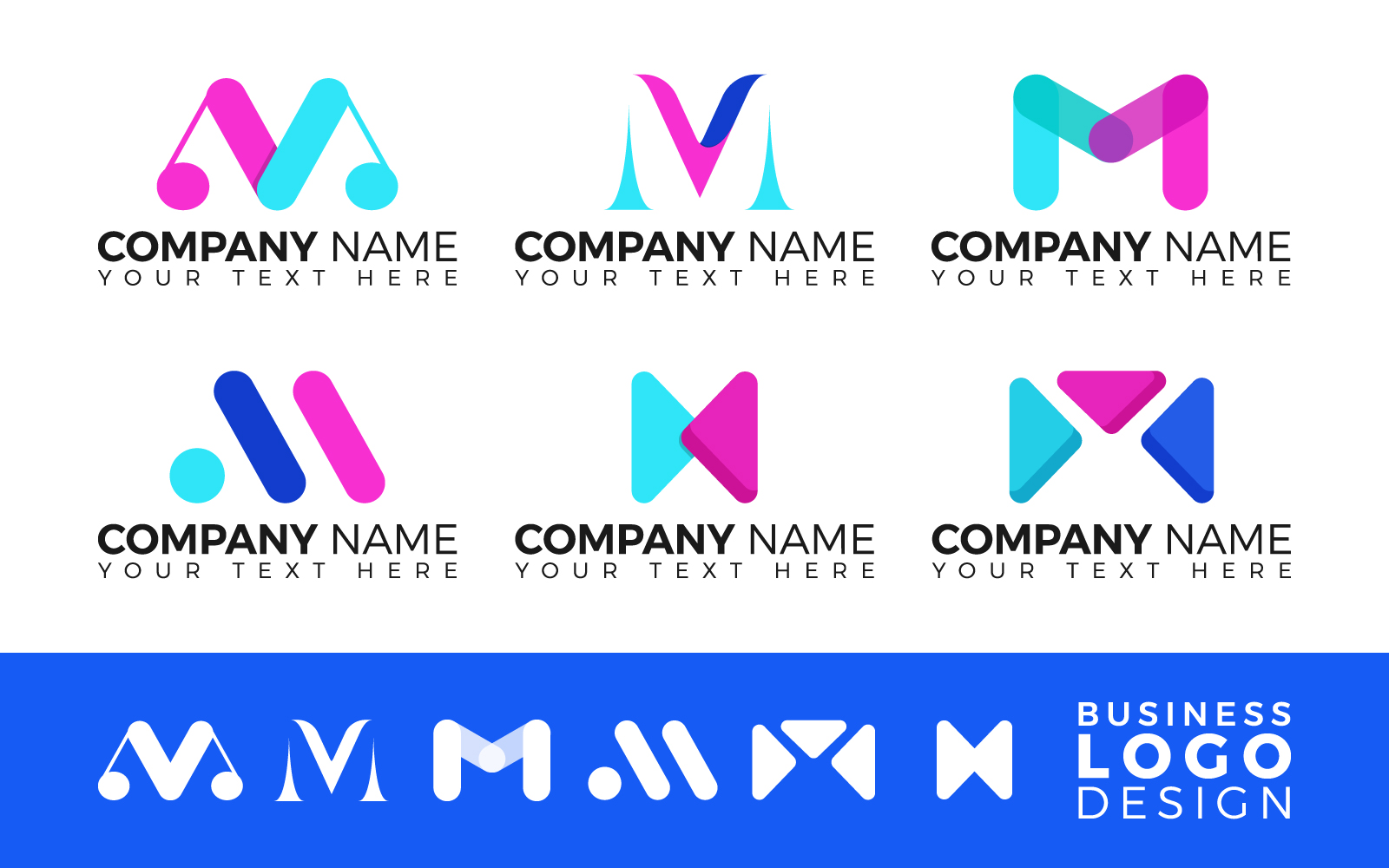 Branding M Logo Design Pack