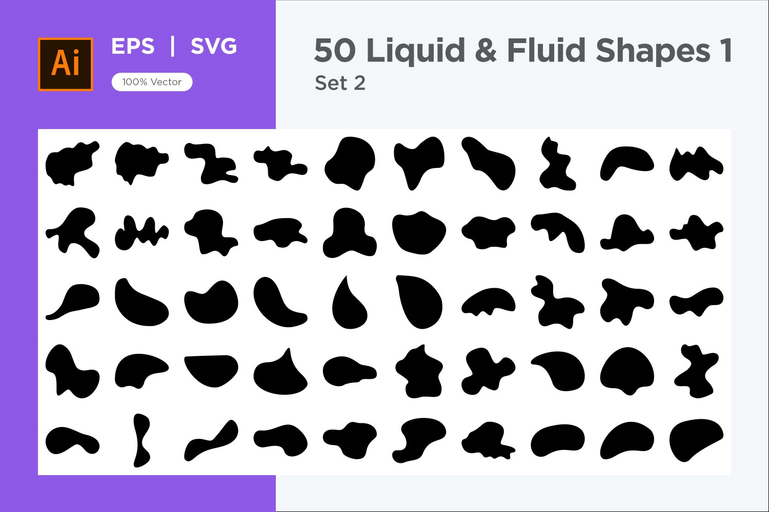 Liquid and fluid shape 1-50-2