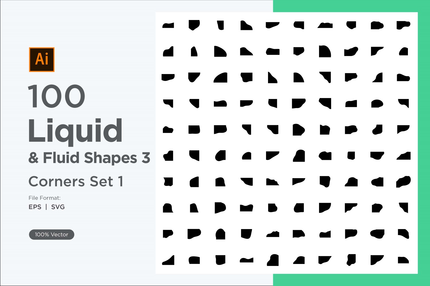 Liquid and fluid shape 3-100-1