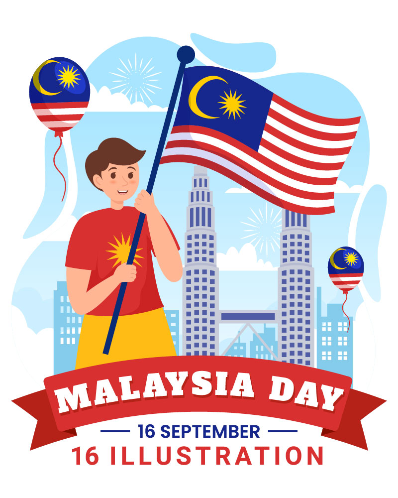 16 Happy Malaysia Day Illustration