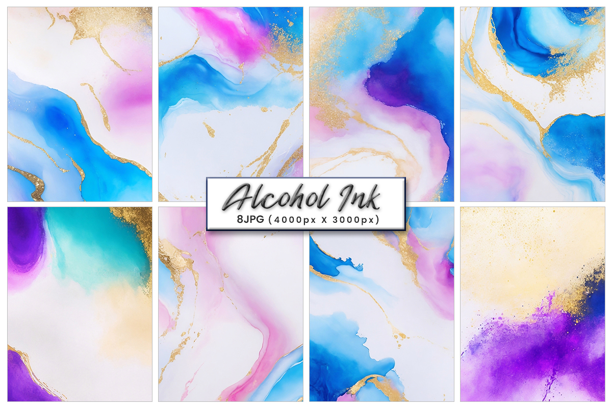 Watercolor alcohol ink background