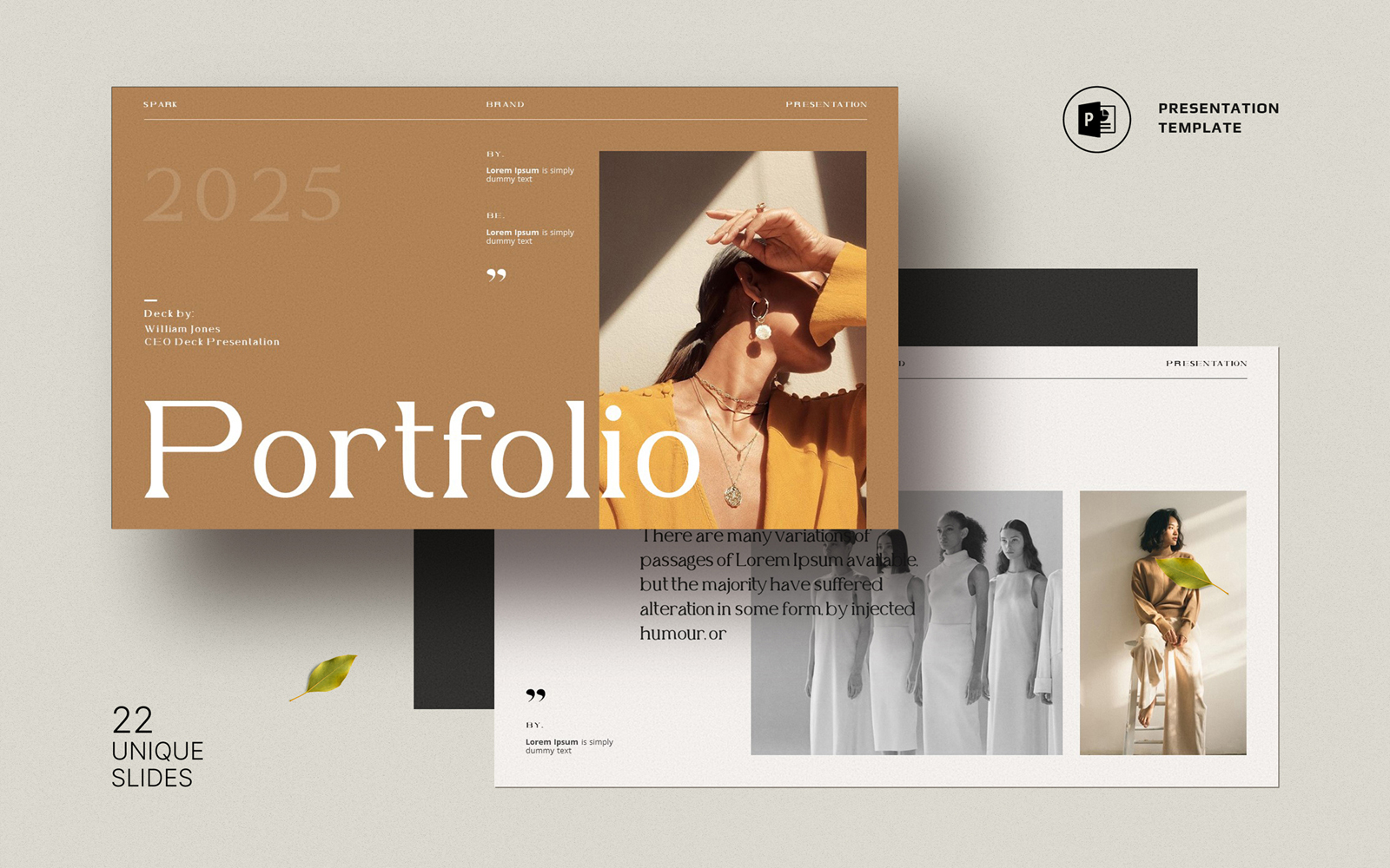 Smart Portfolio Presentation Template Layout