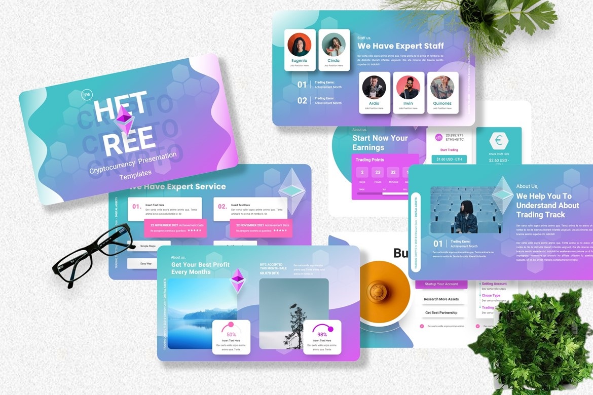 Hetree - Cryptocurrency Powerpoint Templates