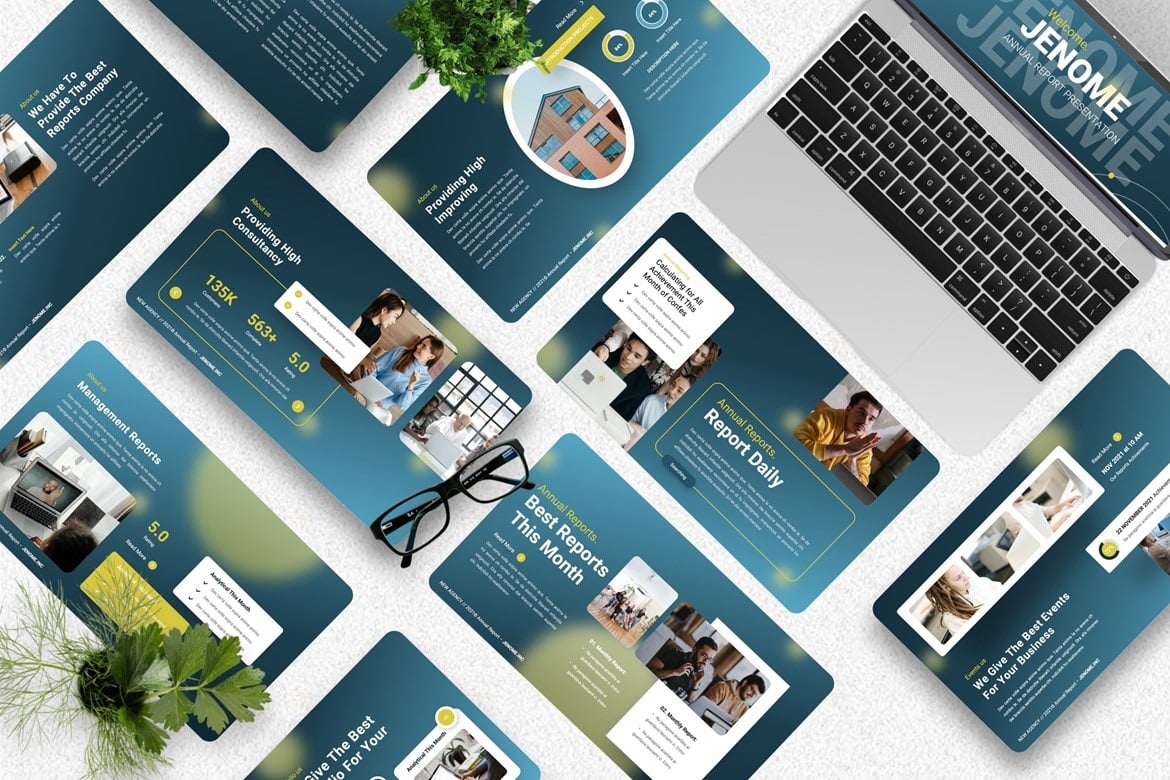 Jenome - Annual Report Powerpoint Template