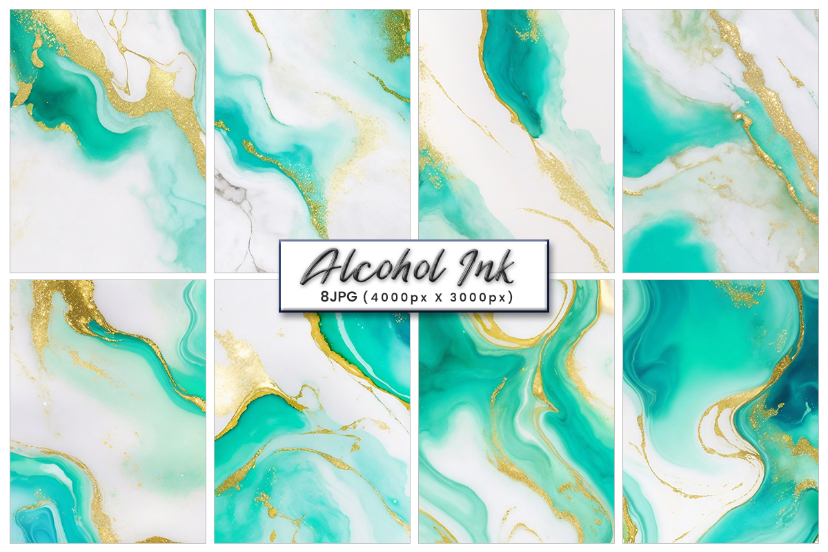 Abstract watercolor background, Pastel green alcohol ink background