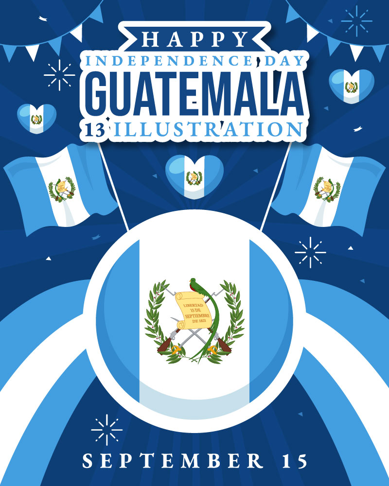 13 Guatemala Independence Day Illustration