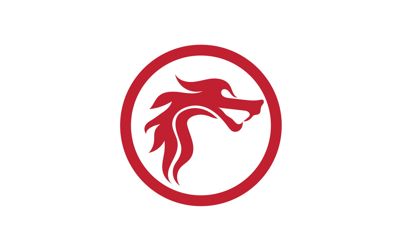 Dragon fire head logo template v32