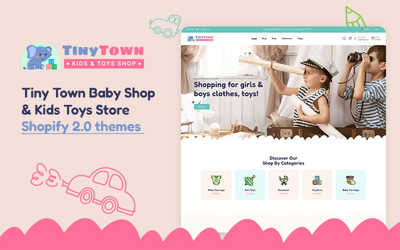 TinyTown - Kids Toys & Baby Fashion Shop Multipurpose Shopify 2.0 Responsive Theme