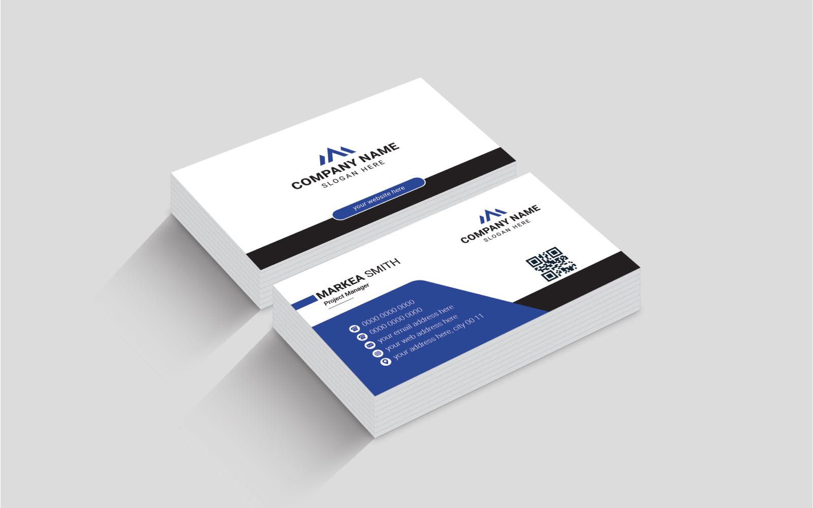 Modern Business Card Design 4 Bundle Template