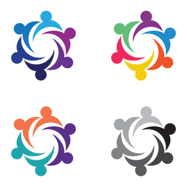 Teamwork Abstract Logo Templates 347749