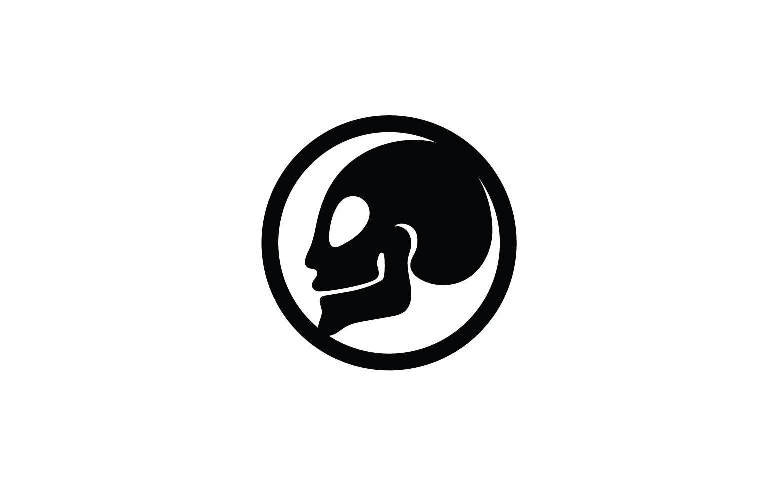 Skull head logo template vector v9