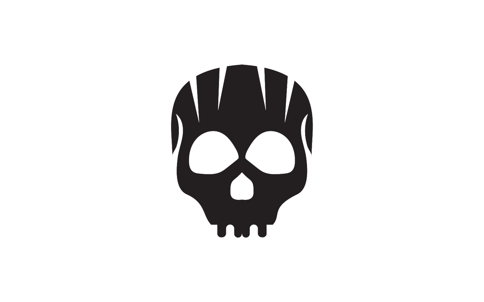 Skull head logo template vector v19