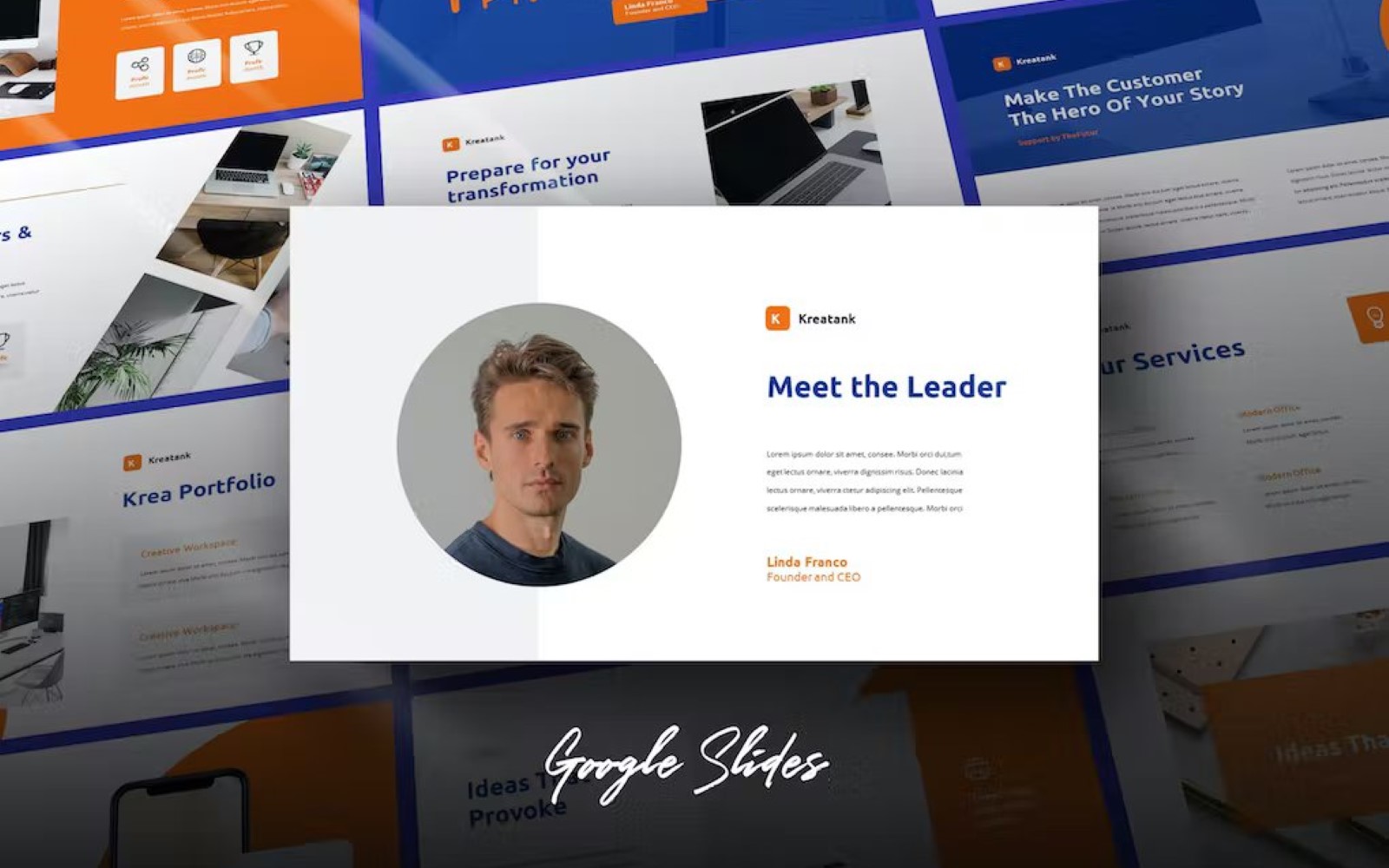 Kreatank - Company Profile Google Slides Template