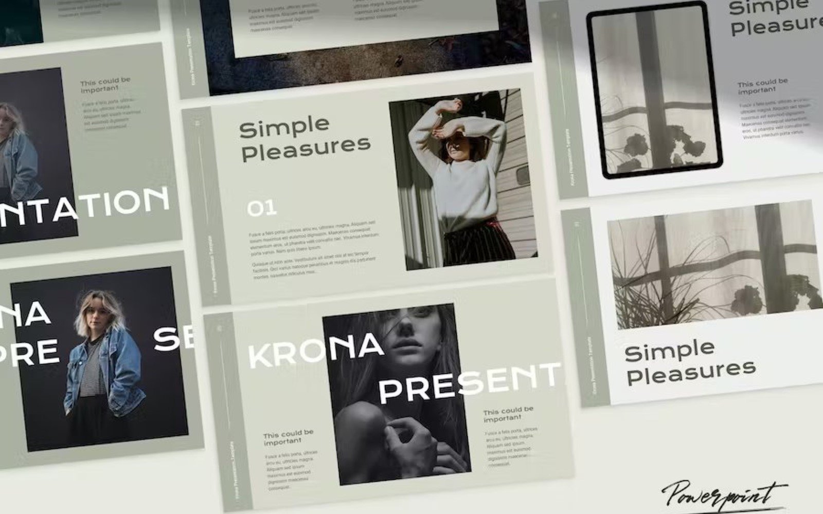 Krona - Fashion & Portfolio Powerpoint Template