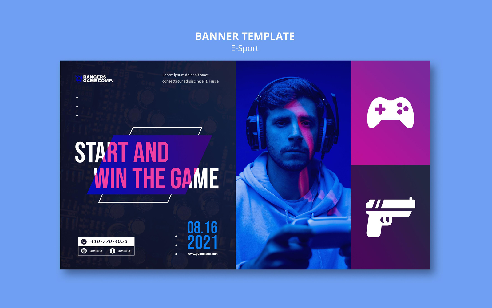 Gaming Concept Social Media Banner Cover Templates
