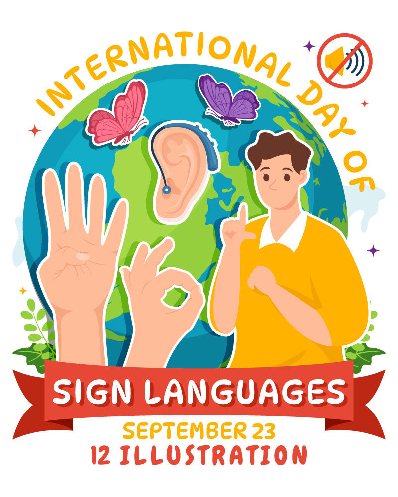 12 International Day of Sign Languages Illustration