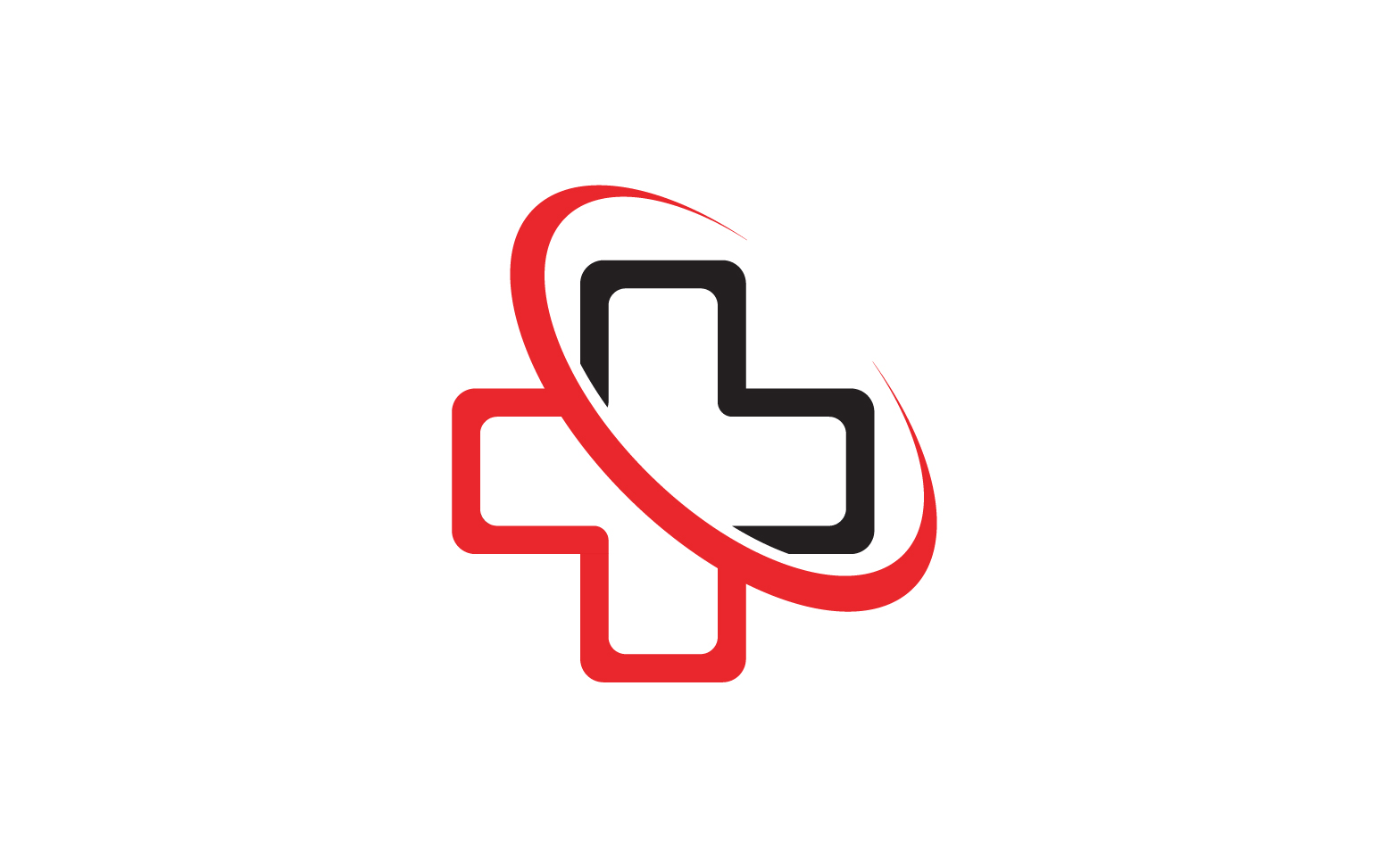 Medical cross hospital logo vector v1