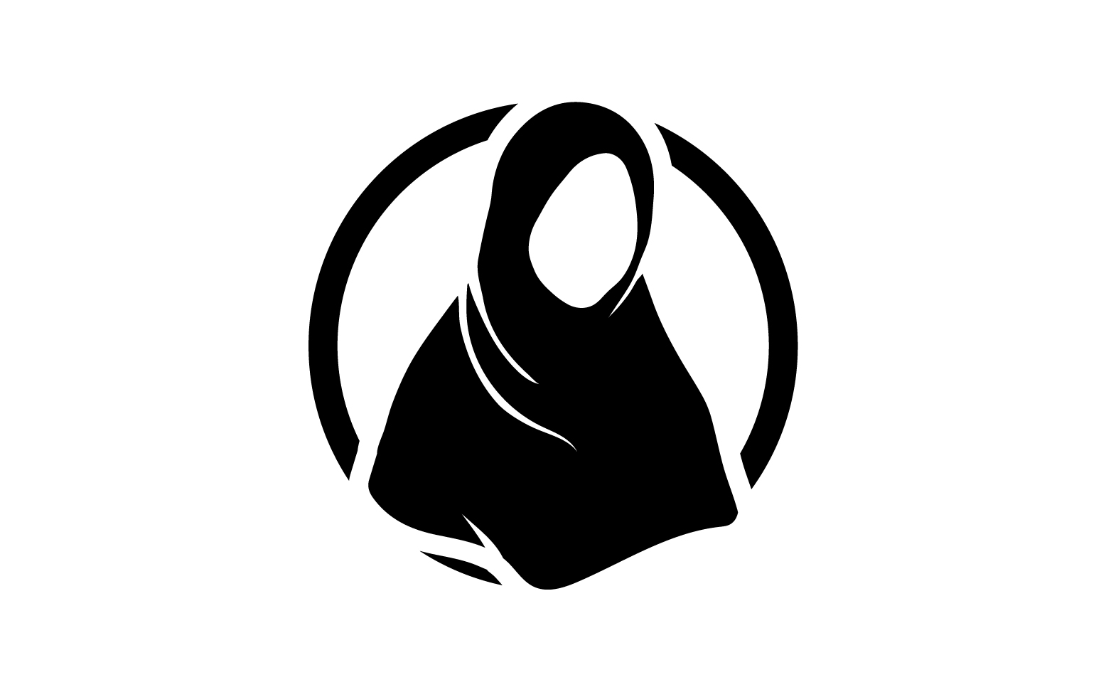 Hijab woman moeslim logo vector v1