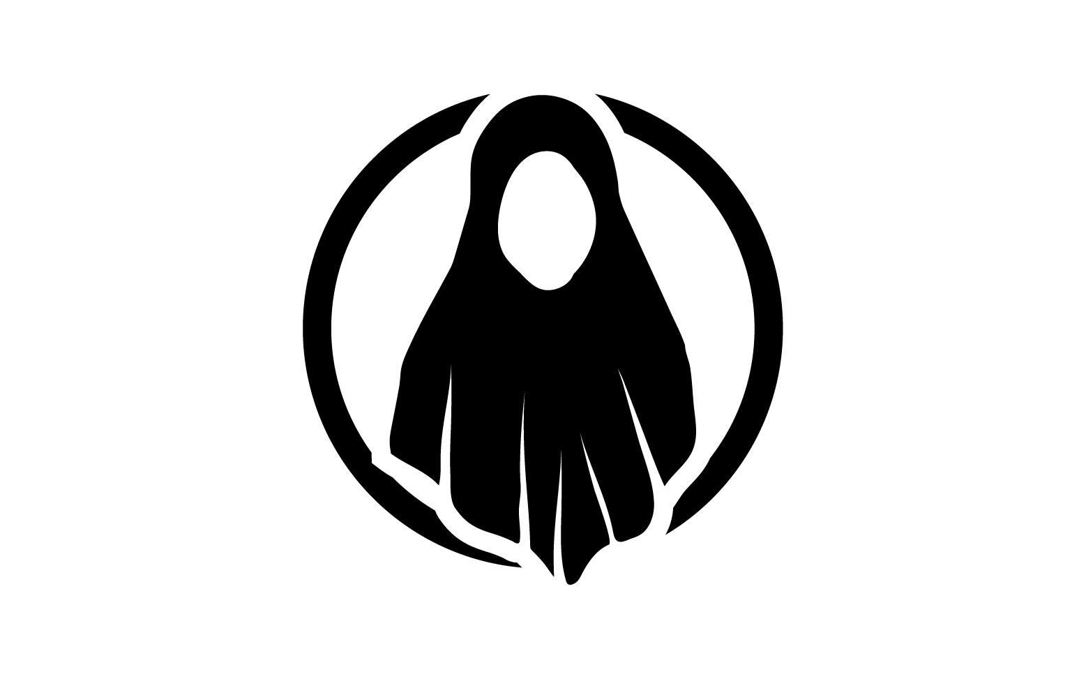 Hijab woman moeslim logo vector v2