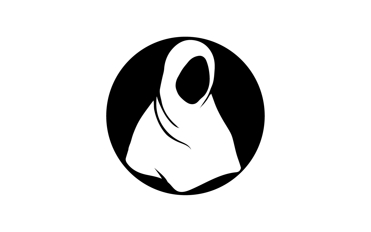 Hijab woman moeslim logo vector v4