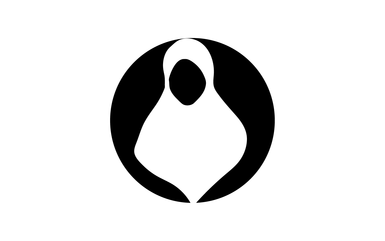 Hijab woman moeslim logo vector v6