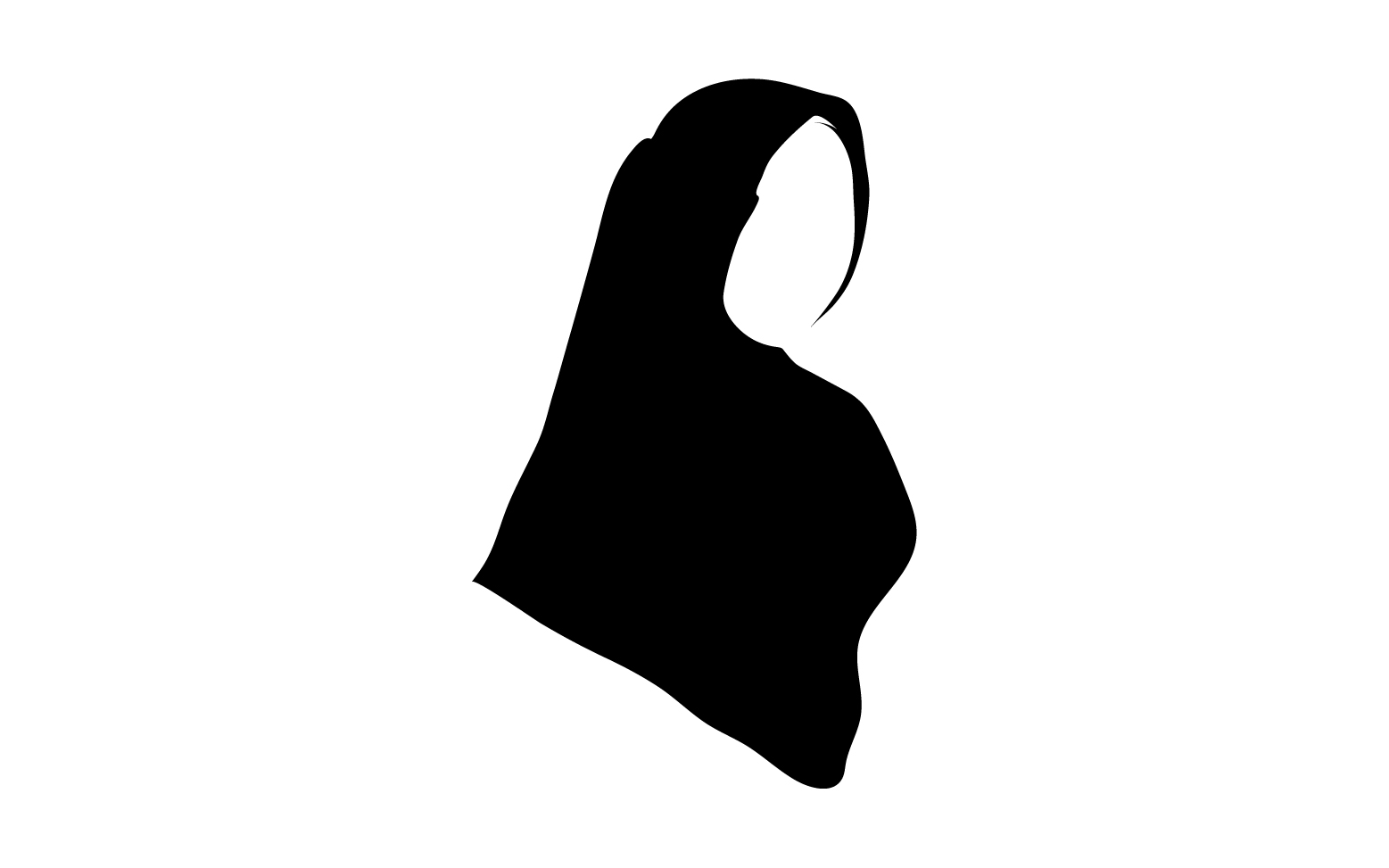 Hijab woman moeslim logo vector v8