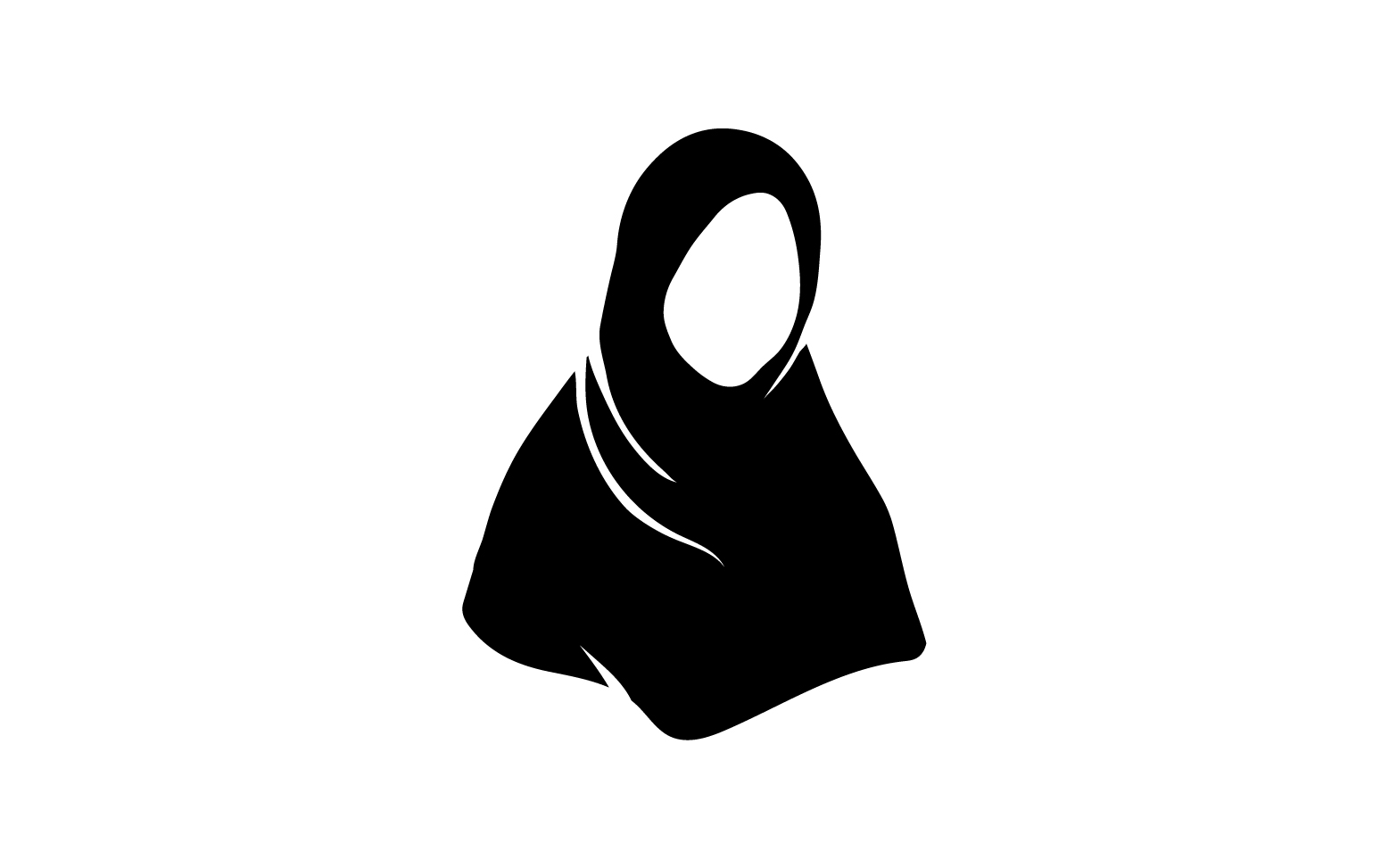 Hijab woman moeslim logo vector v11