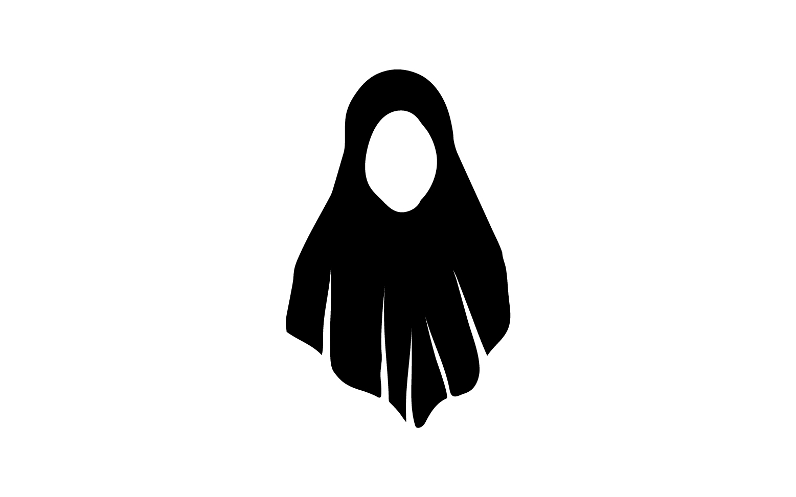 Hijab woman moeslim logo vector v12