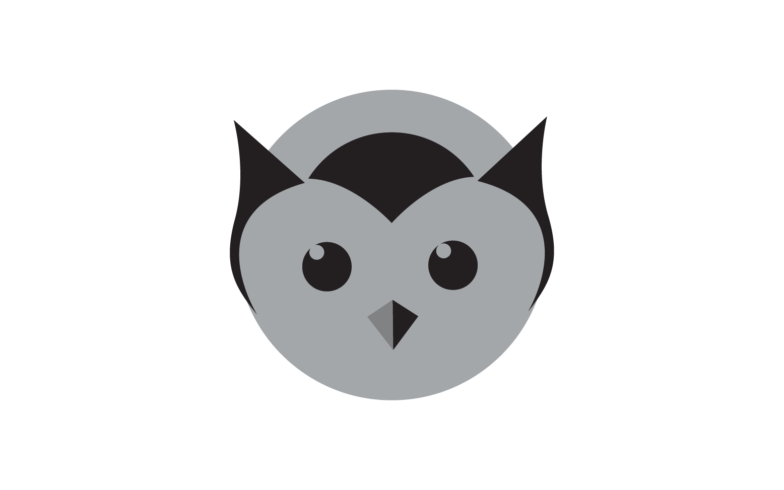Owl head bird logo template vector v9