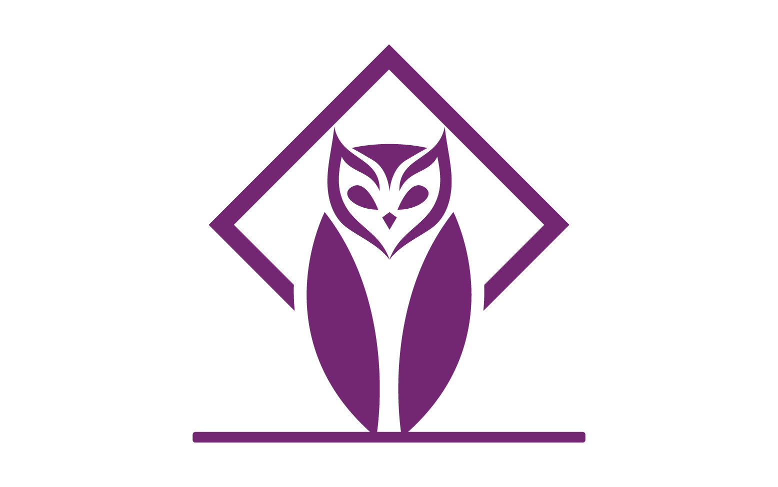 Owl head bird logo template vector v12