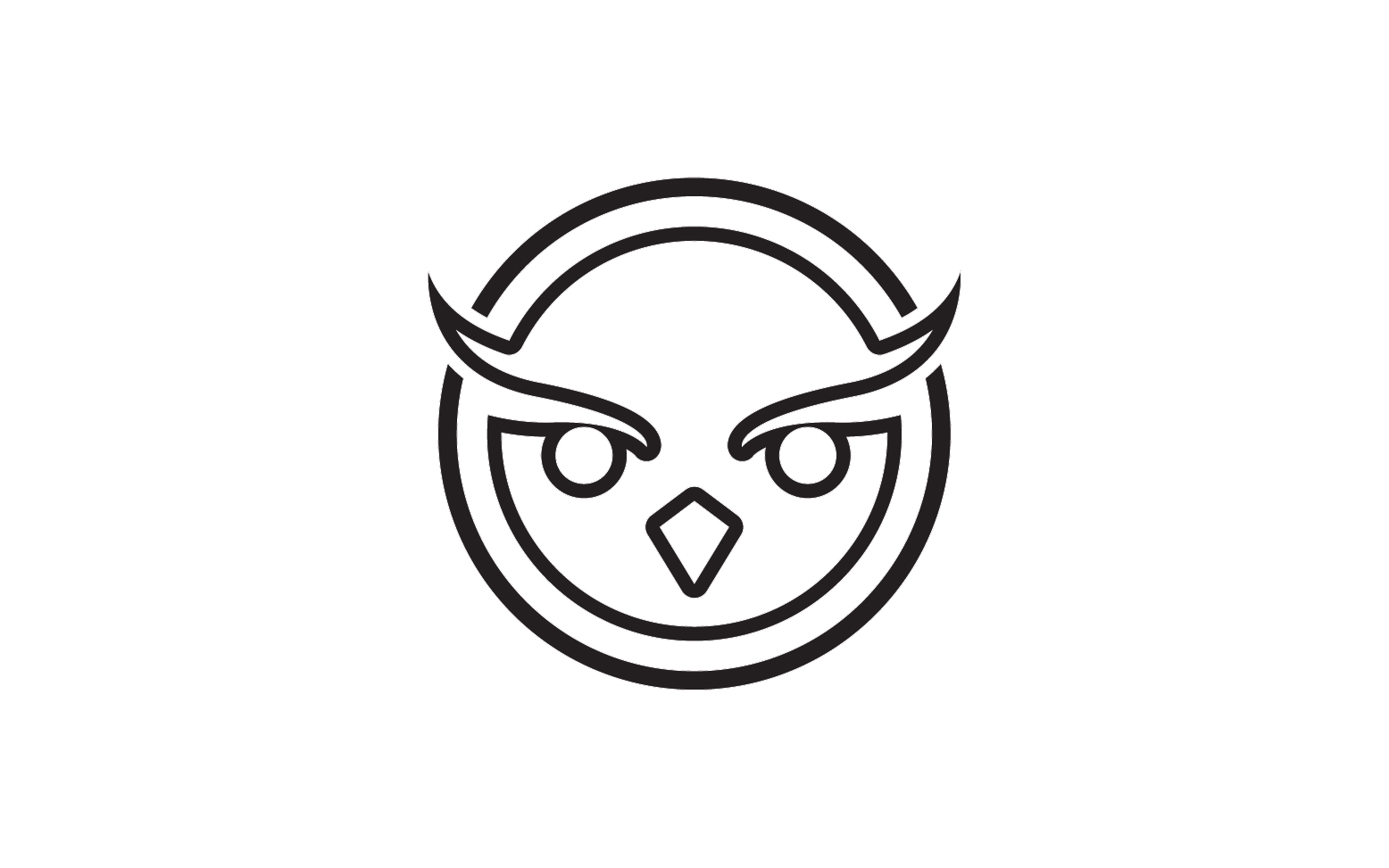 Owl head bird logo template vector v18