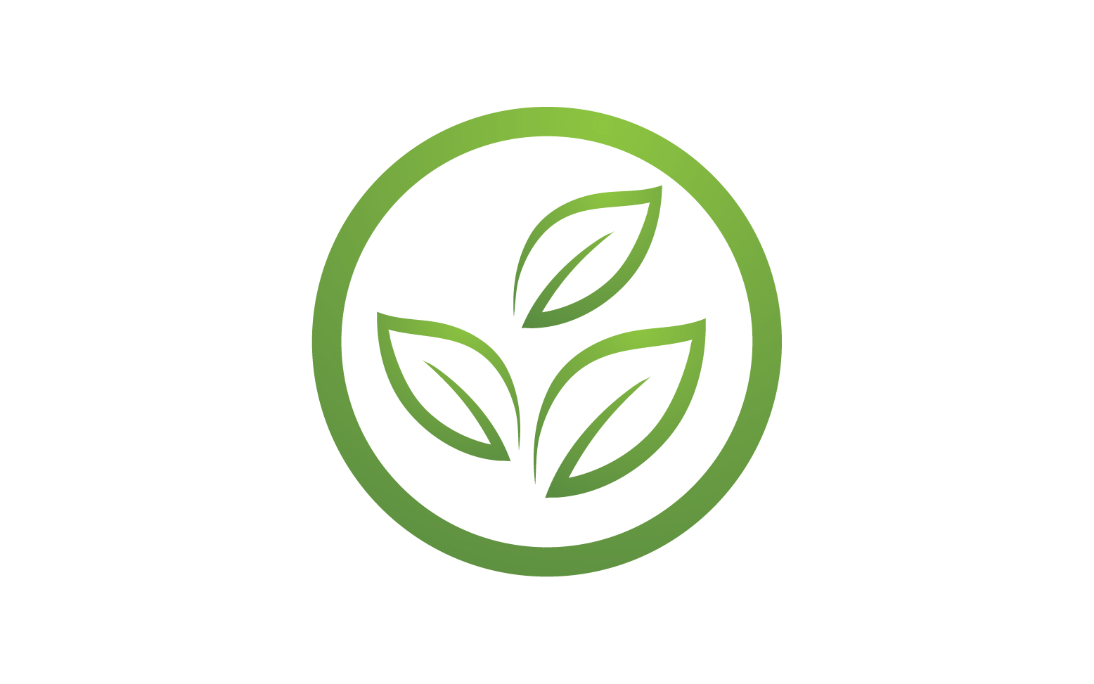 Eco leaf green tree element logo v7