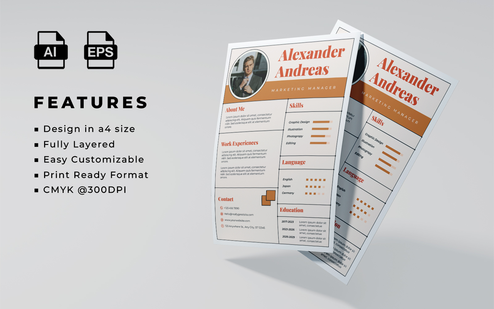 Resume and CV Template Flyer 3
