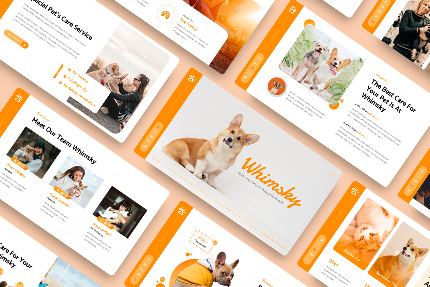 Whimsky - Pets Care Google Slide Template
