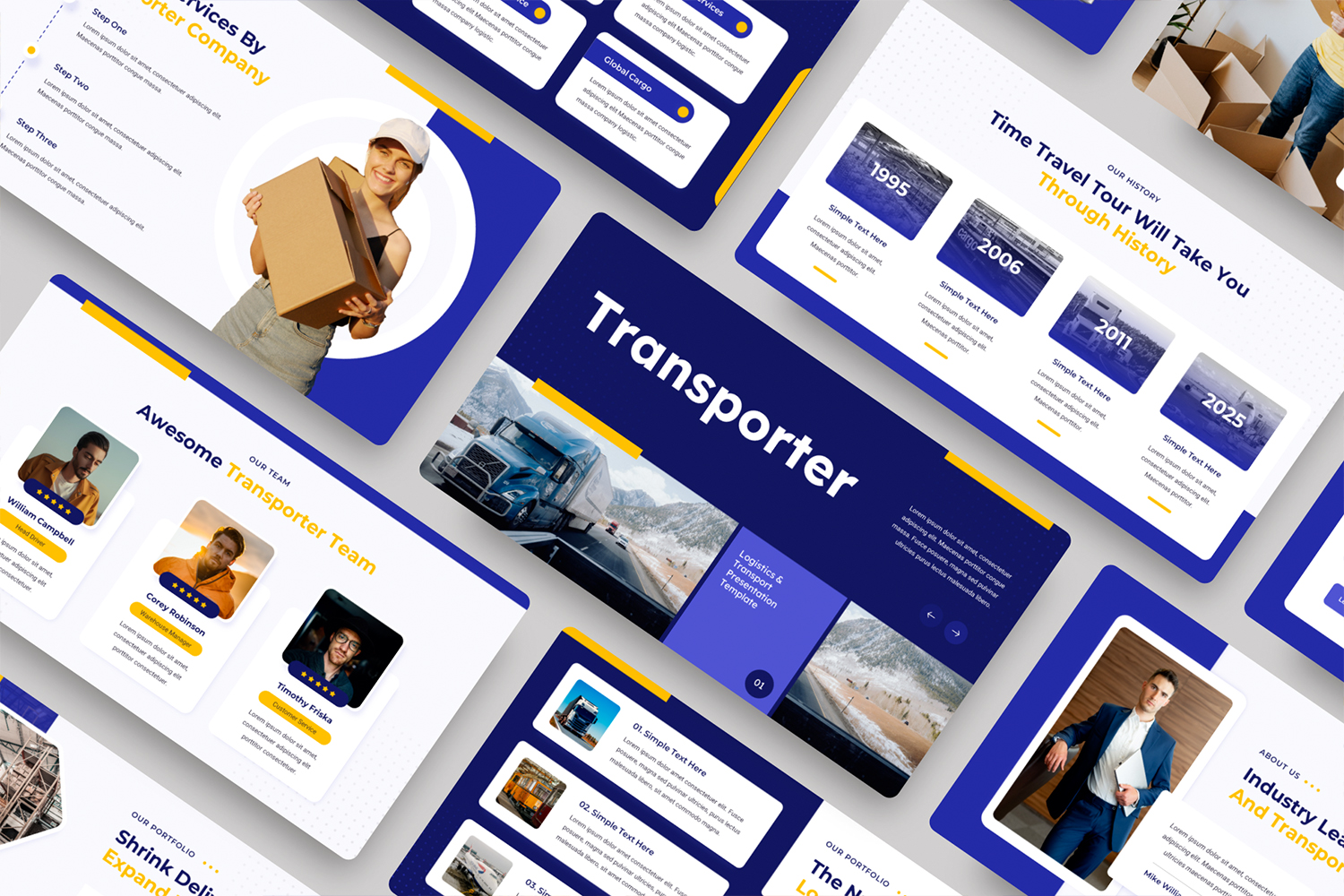 Transporter - Logistics And Transport Google Slide Template